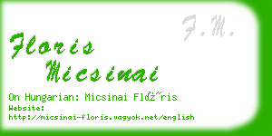 floris micsinai business card